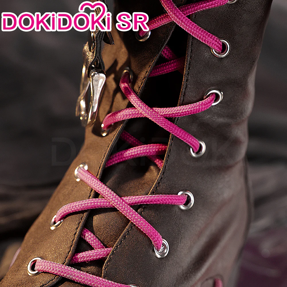 【Ready For Ship】DokiDoki-SR Game Cosplay Female Shoes Brown Boots - Image 8