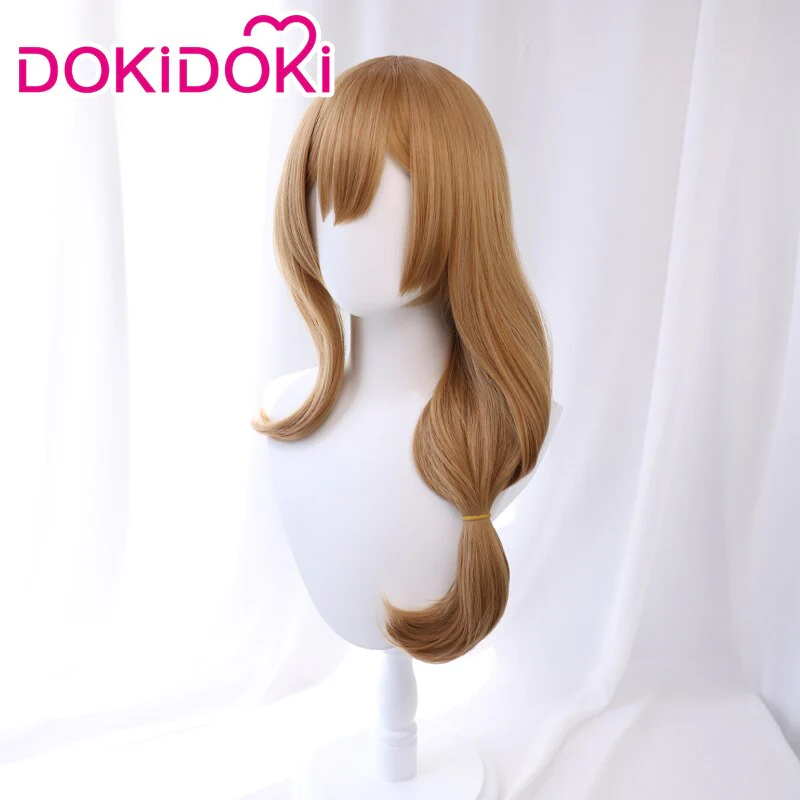 【Ready For Ship】DokiDoki Game Genshin Impact Cosplay Lisa Wig Long Blonde Curvy - Image 3