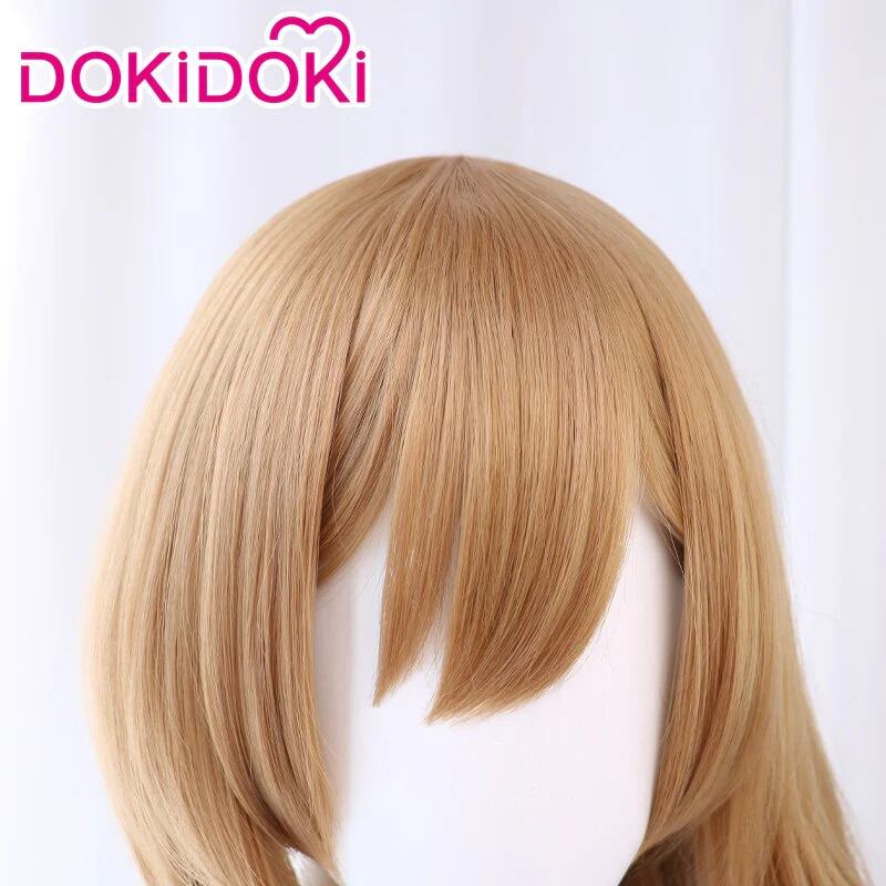 【Ready For Ship】DokiDoki Game Genshin Impact Cosplay Lisa Wig Long Blonde Curvy - Image 4