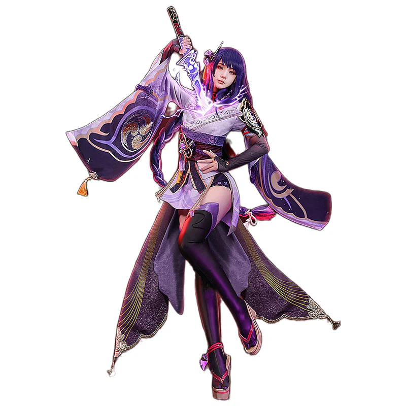 【Partially Ready For Ship】【Size S-2XL】DokiDoki-SR Game Genshin Impact Raiden Shogun Cosplay Costume Baal / Shoes - Image 6