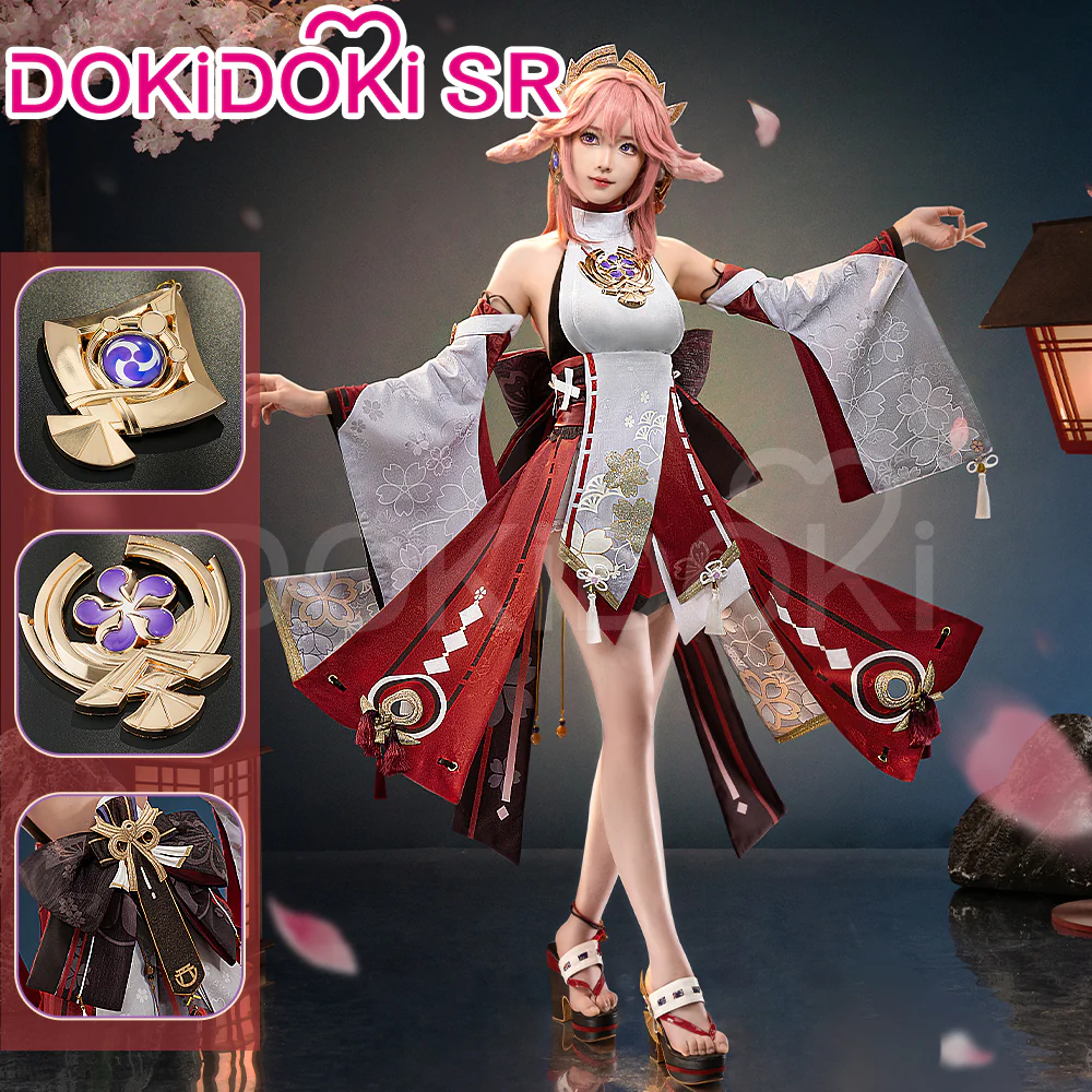 【Partially Ready For Ship】DokiDoki-SR Game Genshin Impact Yae Miko Cosplay Costume / Shoes