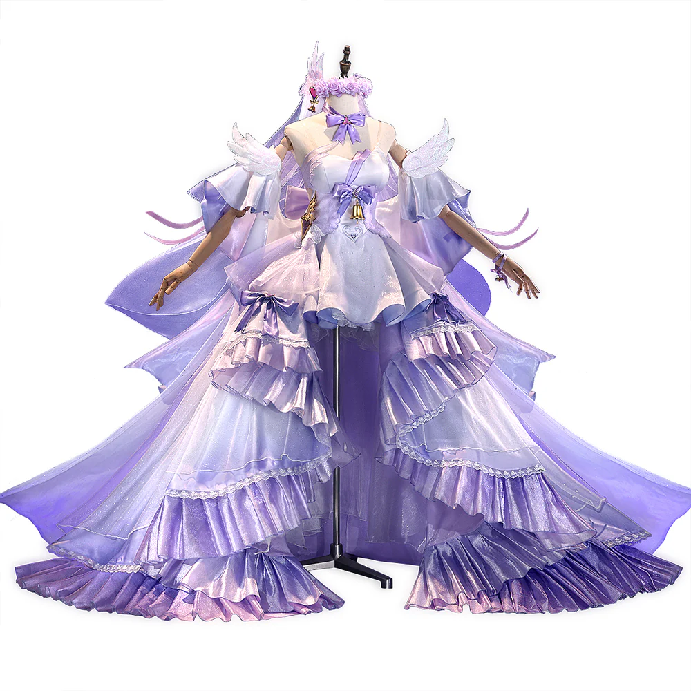 DokiDoki-SR Game Honkai Impact 3rd Cosplay Elysia Costume Purple Dress Elegy of the Flower Doujin - Image 5