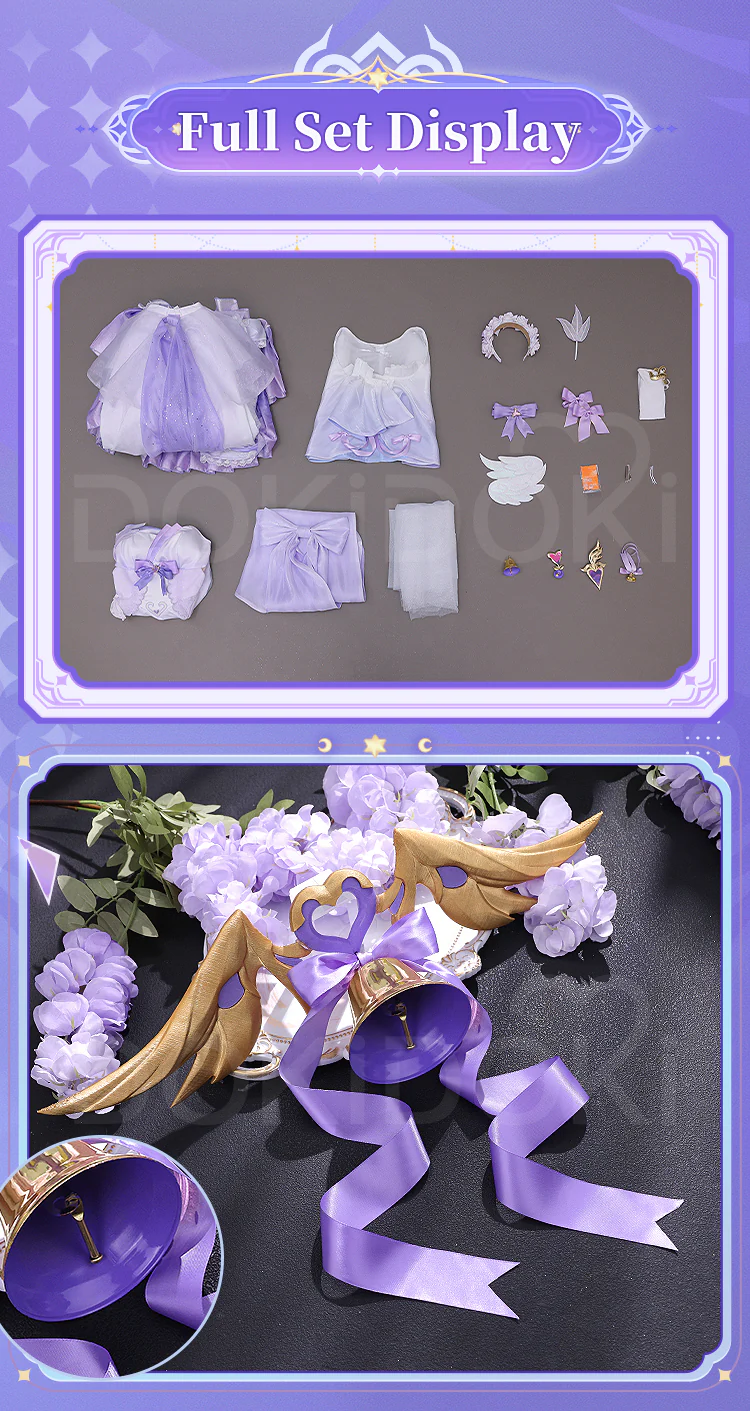 DokiDoki-SR Game Honkai Impact 3rd Cosplay Elysia Costume Purple Dress Elegy of the Flower Doujin - Image 6
