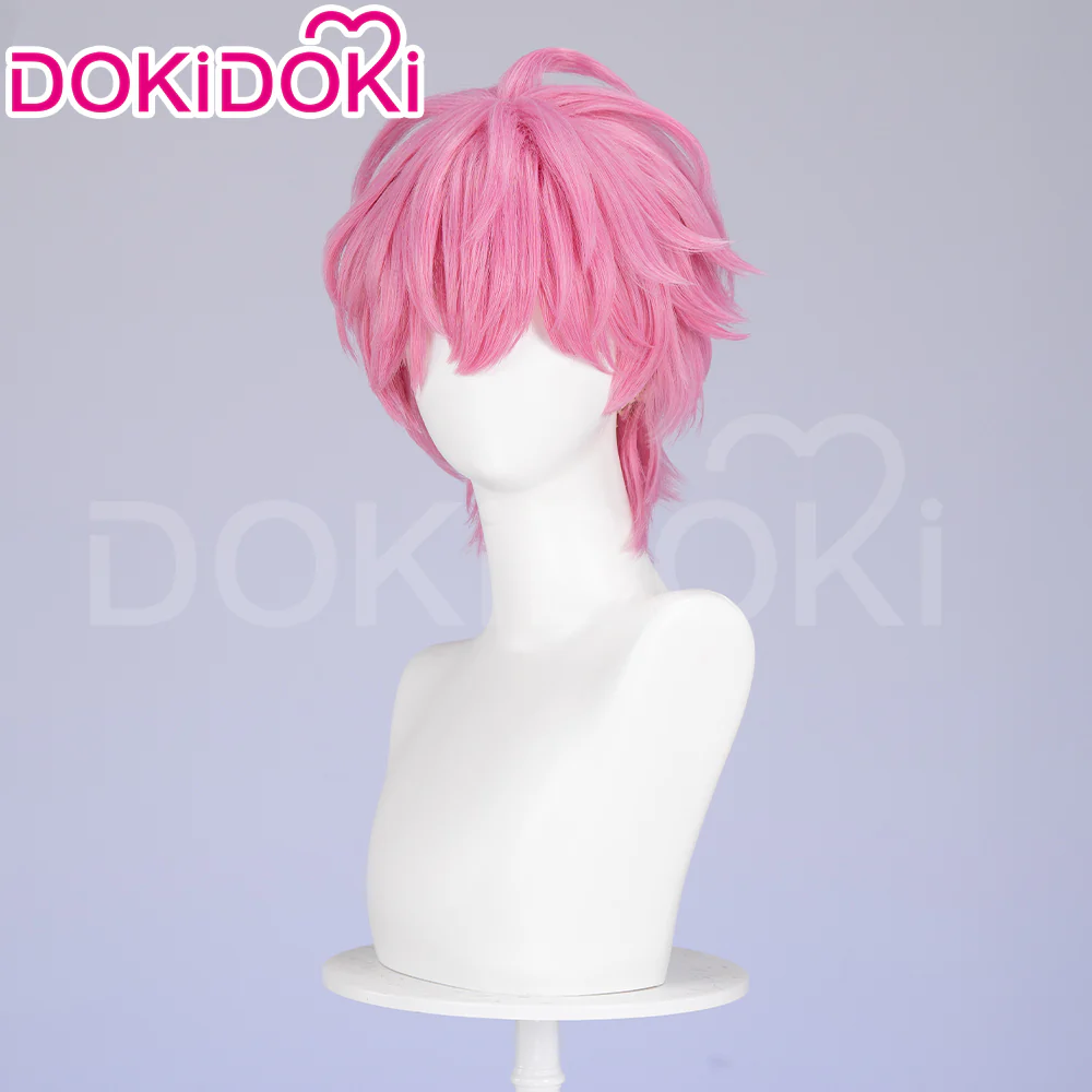 【Ready For Ship】DokiDoki Virtual Idol PLAVE Cosplay Bamby Wig Short Straight Pink Hair Chae Bong Gu Chae Bonggu - Image 2