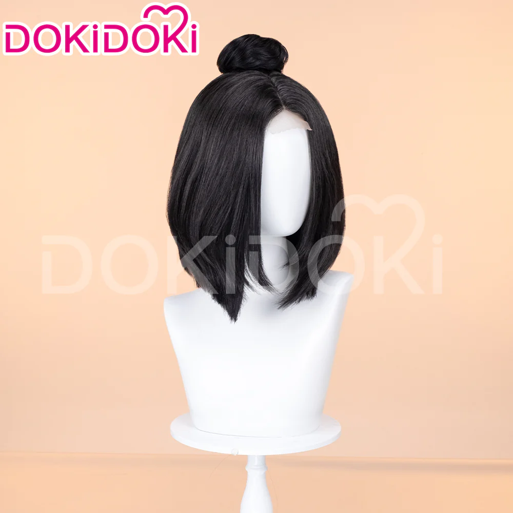 【Ready For Ship】【Front Lace】DokiDoki Game Black Myth Wukong Cosplay Ping Ping Wig Short Straight Black Wig Pingping - Image 2
