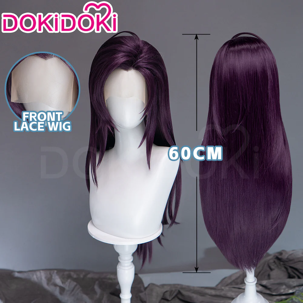 【Front Lace】DokiDoki Game Cosplay Long Straight Purple Hair