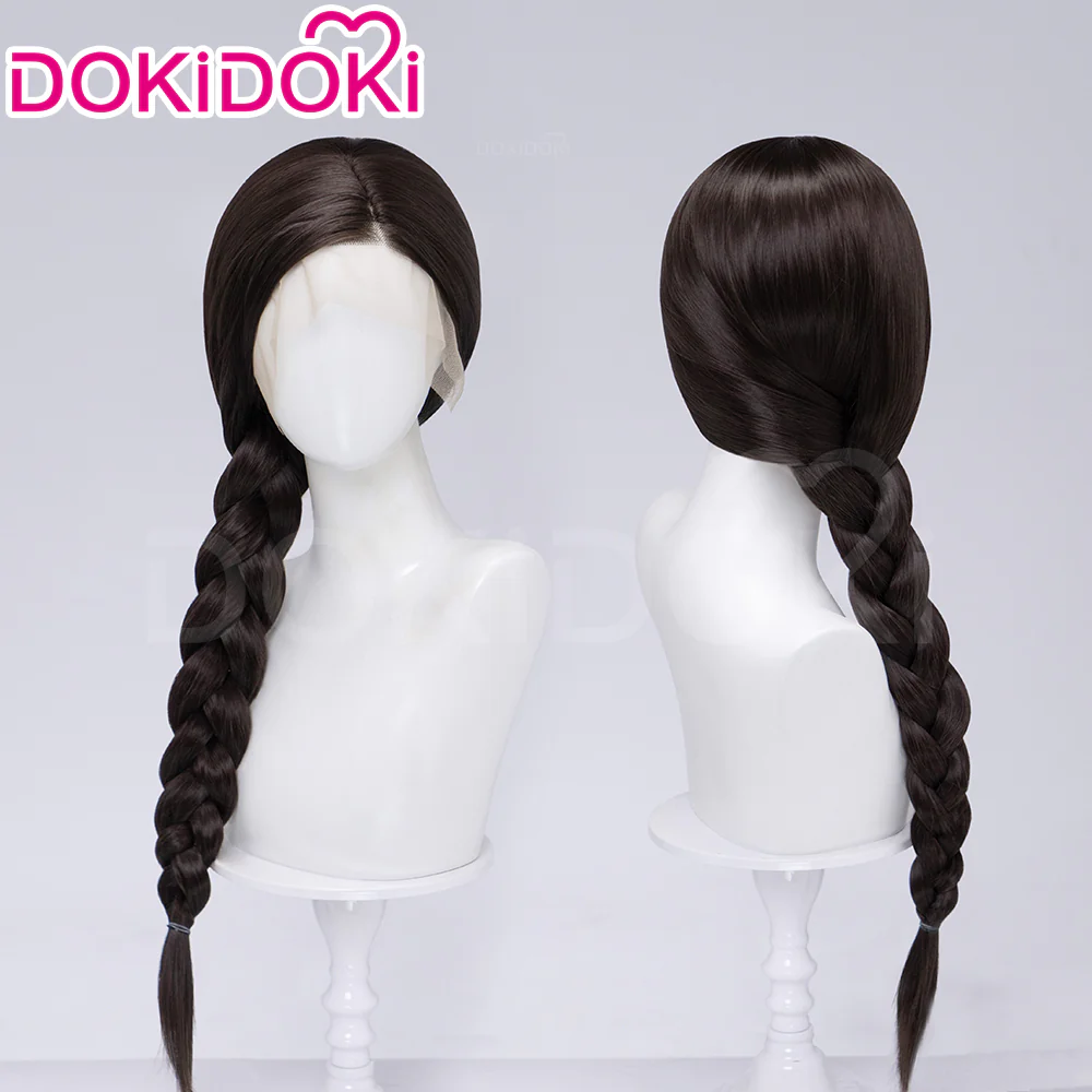 【Front Lace】DokiDoki Movie Cosplay Women Wig Long Cuely Black Hair Braid