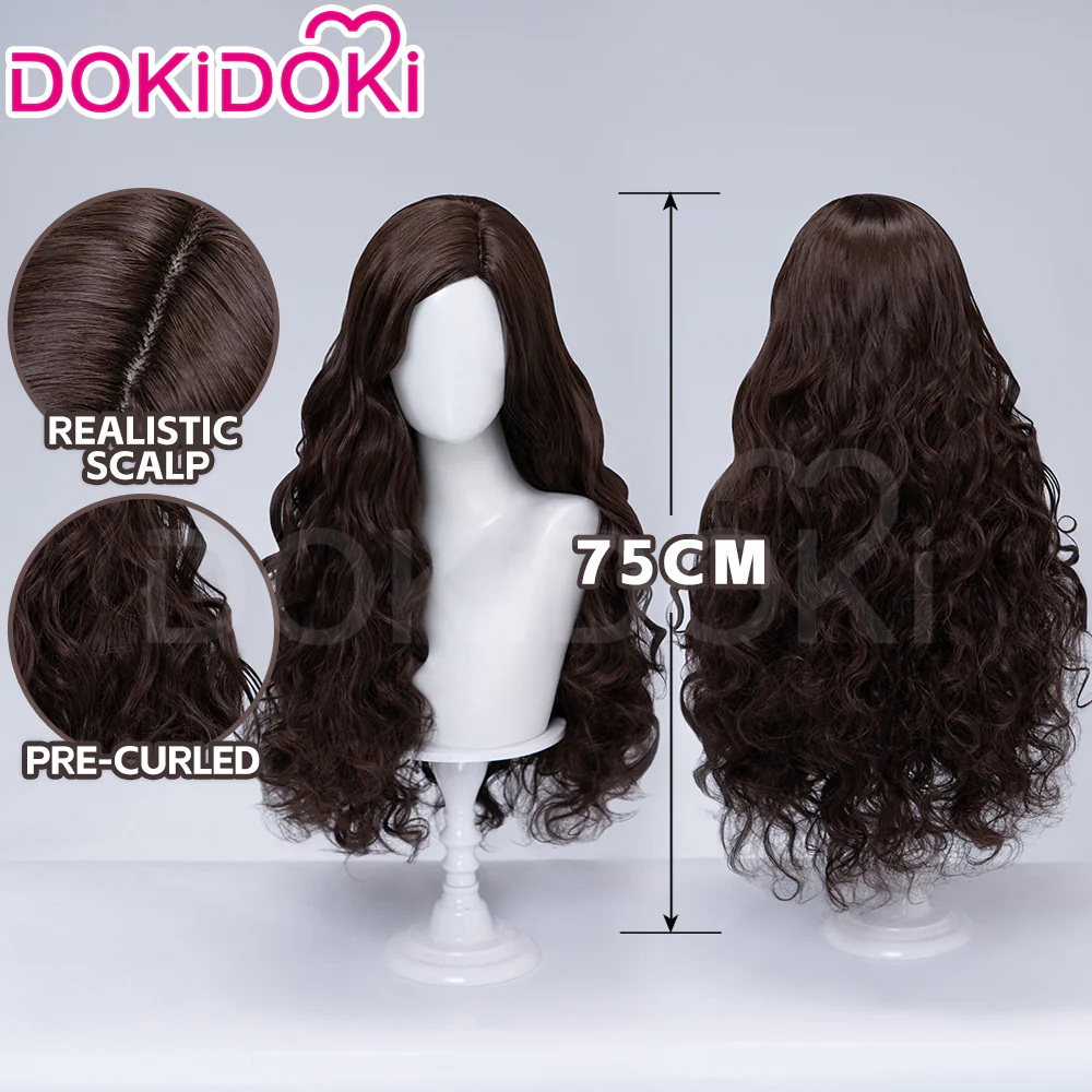 【Front Lace】DokiDoki Movie Cosplay Women Wig Long Cuely Black Hair Braid - Image 6