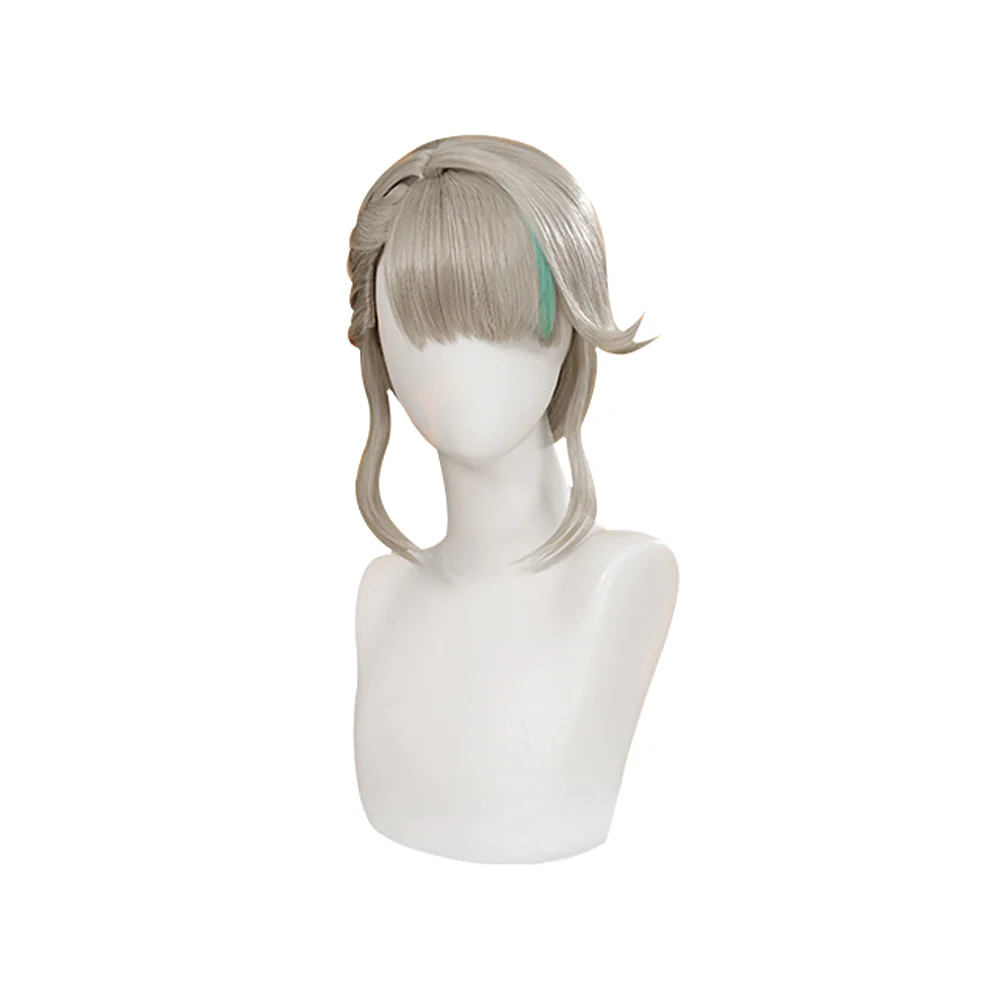 【Official Art Color Ver Ready For Ship】DokiDoki Game Genshin Impact Cosplay Fontaine  Lynette Wig Silver Cute Green Hight Hair/ Wefts/Tattoo Sticker - Image 10