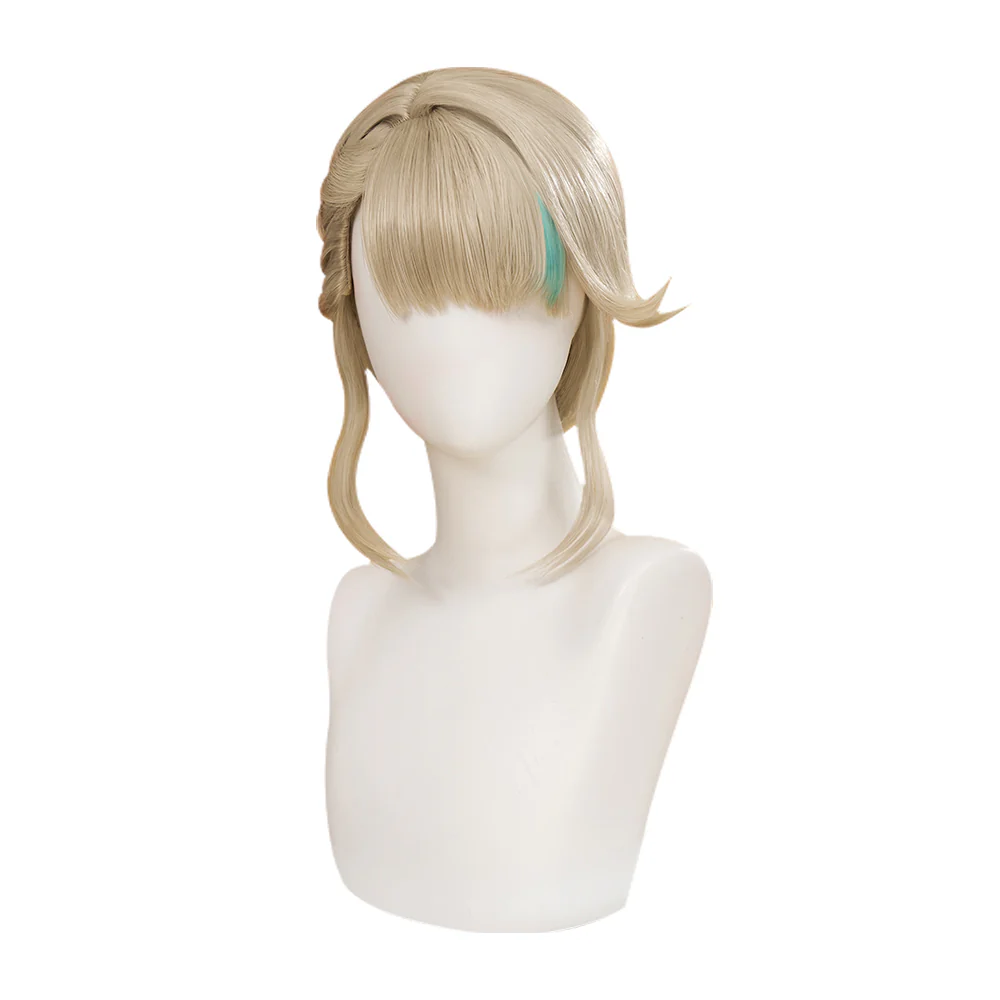 【Official Art Color Ver Ready For Ship】DokiDoki Game Genshin Impact Cosplay Fontaine  Lynette Wig Silver Cute Green Hight Hair/ Wefts/Tattoo Sticker - Image 5
