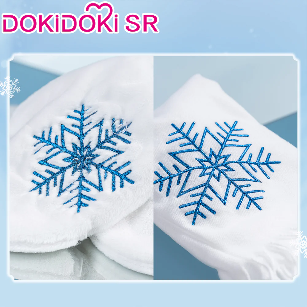【Glowing】【Size XS-XL】DokiDoki-SR Cosplay Costume Snow Dress Suit White - Image 4