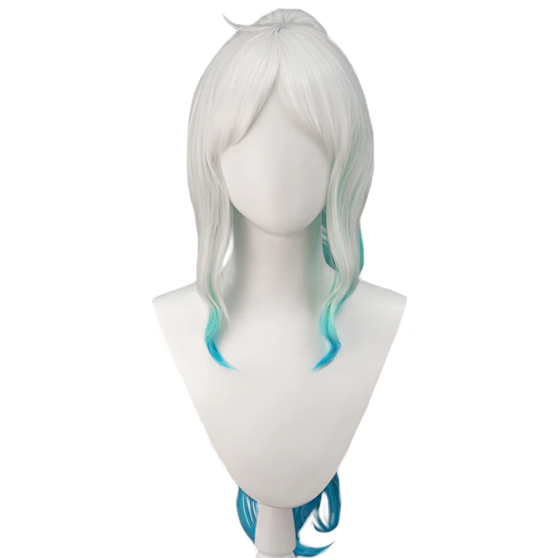 【Tie Hair Ver Ready For Ship】DokiDoki Anime Cosplay Wig Horn Long Curly Gradient - Image 7