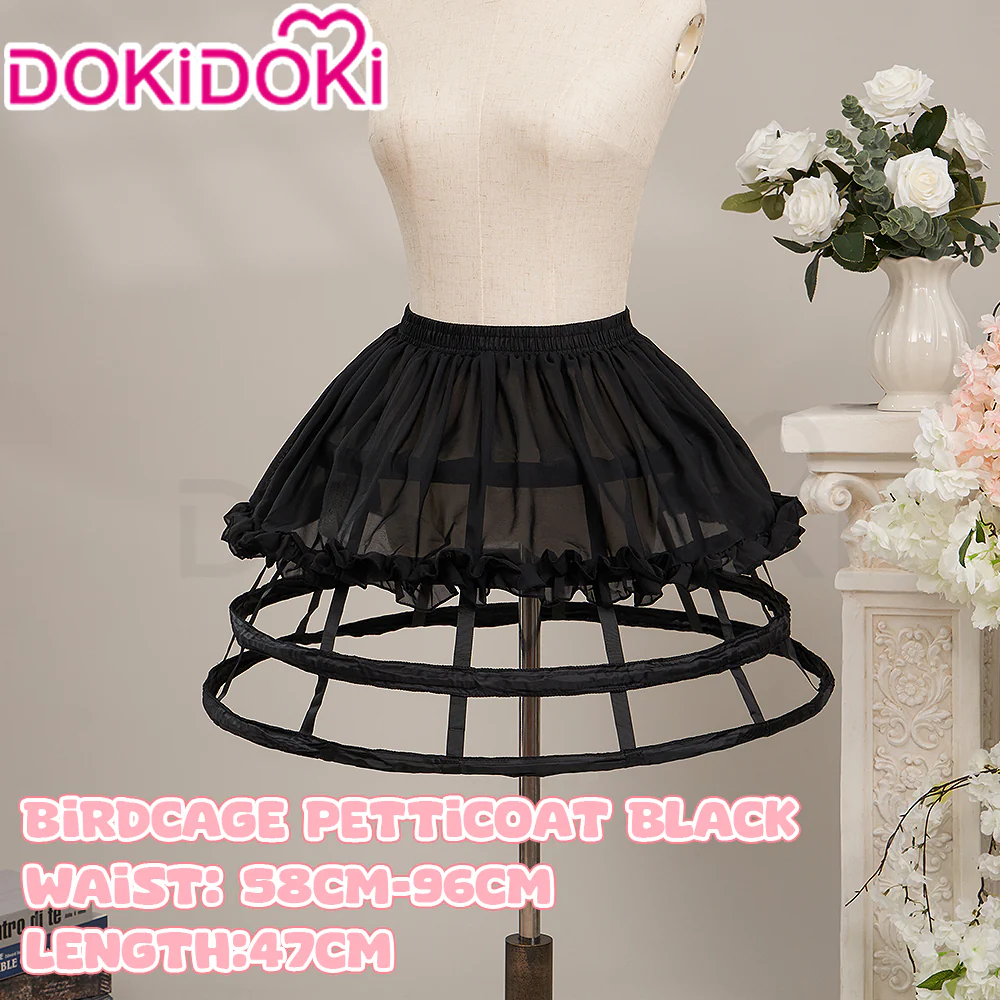 【Hoop Skirt Petticoat】【In Stock】DokiDoki Black / White Bustle Underskirt Cage Hoop Skirt Petticoat Disc Hoop Skirt Petticoat Extra Large Wedding Hoop Cosplay Lolita Dress - Image 3