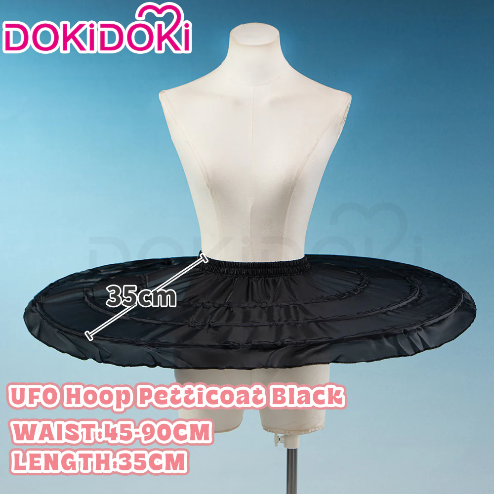 【Hoop Skirt Petticoat】【In Stock】DokiDoki Black / White Bustle Underskirt Cage Hoop Skirt Petticoat Disc Hoop Skirt Petticoat Extra Large Wedding Hoop Cosplay Lolita Dress - Image 5