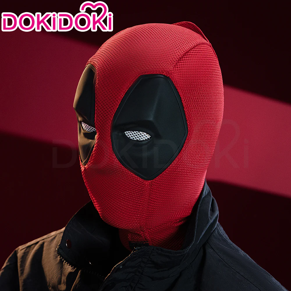 【In Stock】DokiDoki Anime Cosplay Black Red Man Mask - Image 2
