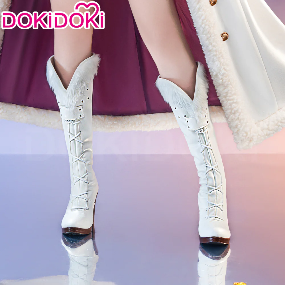 【In Stock】DokiDoki Anime Cosplay Cosplay White Boots Leather Shoes