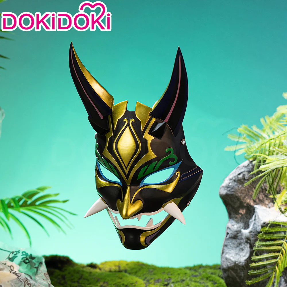 【Partially Ready For Ship】DokiDoki Game Genshin Impact Cosplay Xiao Mask PVC Resin - Image 8