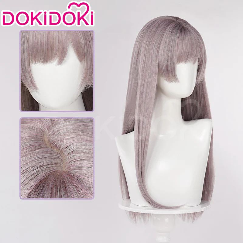 【Partially Ready For Ship】DokiDoki Game Love And Deepspace Cosplay Main Character Wig / Earrings /Ear Clips  Long Straight Pink/ Dark Green/ Black Hair MC - Image 3
