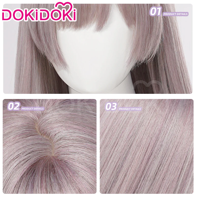 【Partially Ready For Ship】DokiDoki Game Love And Deepspace Cosplay Main Character Wig / Earrings /Ear Clips  Long Straight Pink/ Dark Green/ Black Hair MC - Image 4