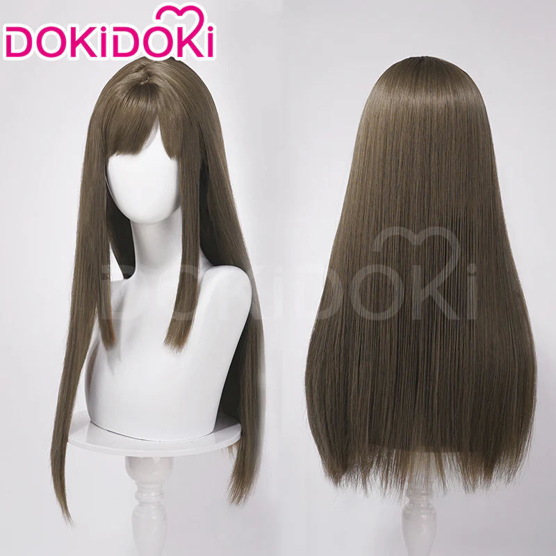 【Partially Ready For Ship】DokiDoki Game Love And Deepspace Cosplay Main Character Wig / Earrings /Ear Clips  Long Straight Pink/ Dark Green/ Black Hair MC - Image 5