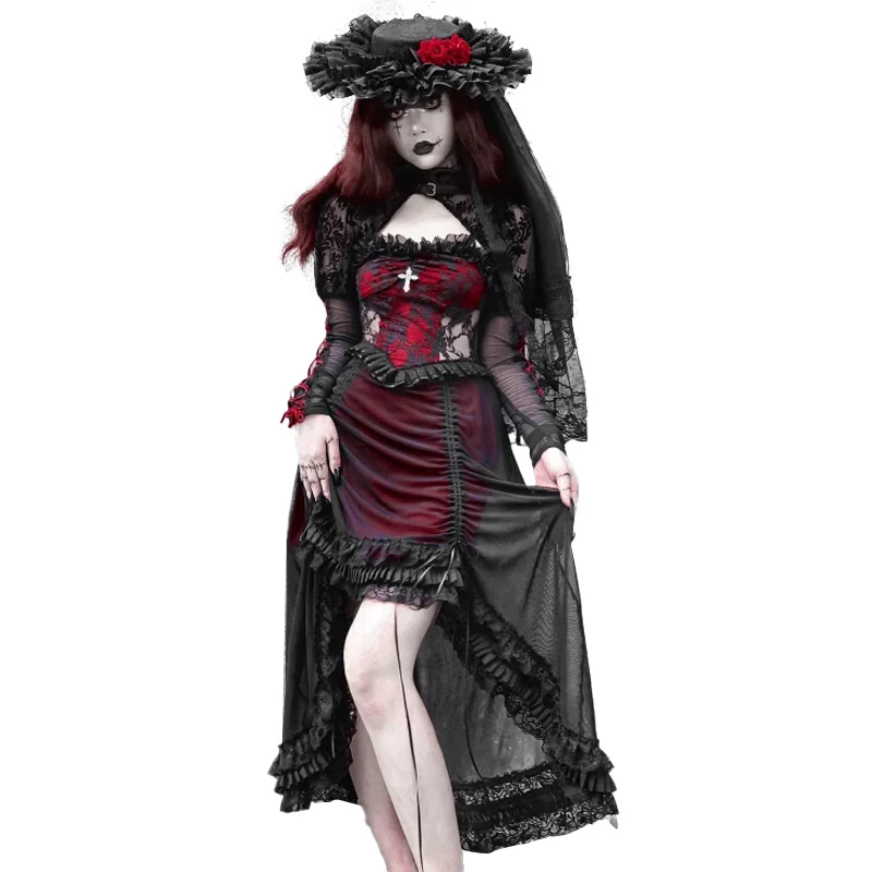 【Partial Size Ready For Ship】DokiDoki-R Vampire Gotic Costume Halloween Dress - Image 6