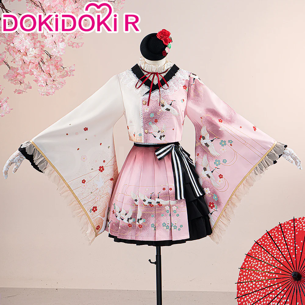 【Partially Ready For Ship】DokiDoki-R Prooject Sekaai Colorful Staage! Cosplay Akiyamaa Mizukii Lolita Cosplay Costume New Year Card