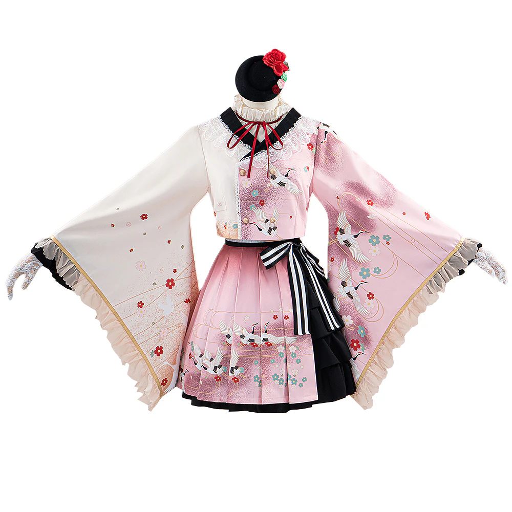 【Partially Ready For Ship】DokiDoki-R Prooject Sekaai Colorful Staage! Cosplay Akiyamaa Mizukii Lolita Cosplay Costume New Year Card - Image 5