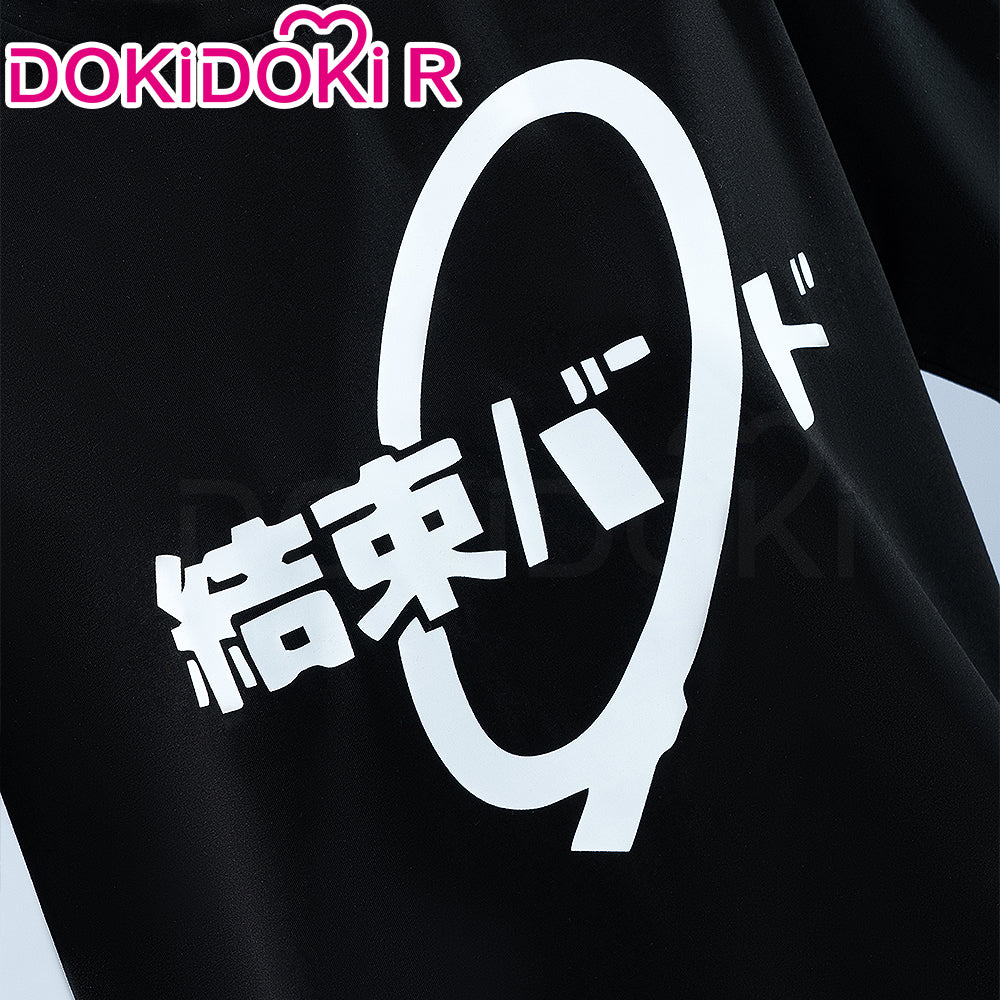 【In Stock】【Size S-2XL】Dokidoki-R Anime Bocchi The Rock! Cosplay Kessoku Band Costume Black T-Shirt Grey Skirt Gotoh Hitori / Yamada Ryo / Ijichi Nijika / Kita Ikuyo - Image 4