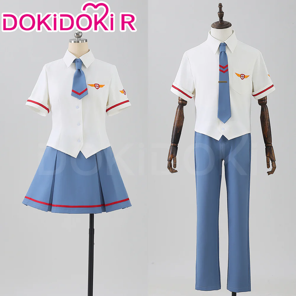 【In Stock】【Size XS-2XL】DokiDoki-R Anime Cardcaptor Sakura Cosplay Sakura Avalon / Syaoran Li Summer School Uniform Costume