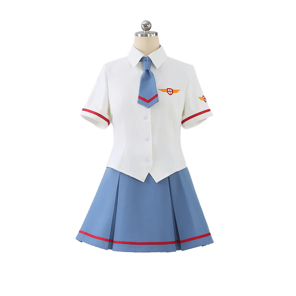 【In Stock】【Size XS-2XL】DokiDoki-R Anime Cardcaptor Sakura Cosplay Sakura Avalon / Syaoran Li Summer School Uniform Costume - Image 12