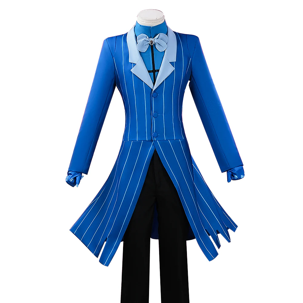 【Ready For Ship】【Last Batch】【Size S-4XL】DokiDoki-N Anime Hell Hotel Cosplay Blue Suit Costume - Image 5