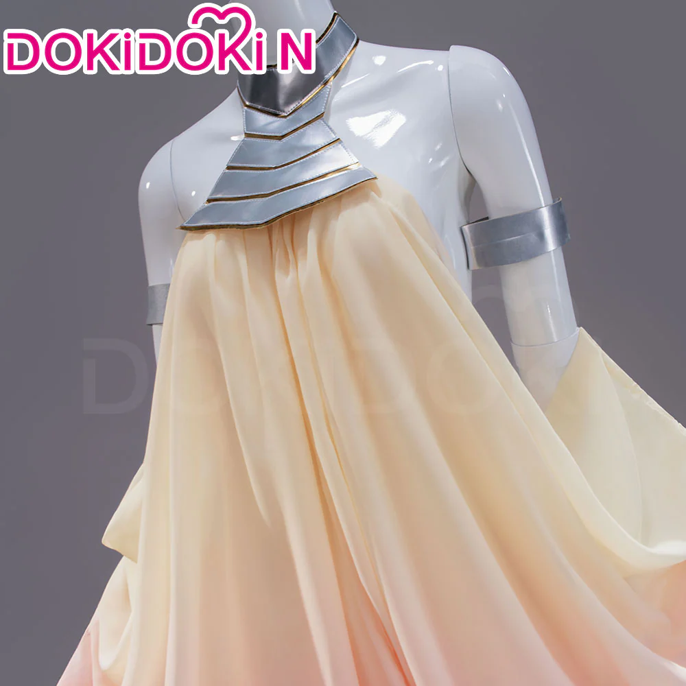 【In Stock】【Size XS-3XL】DokiDoki-N Movie Cosplay Queen Costume Purple Pink Yellow Sleeveless Long Formal Dress - Image 3