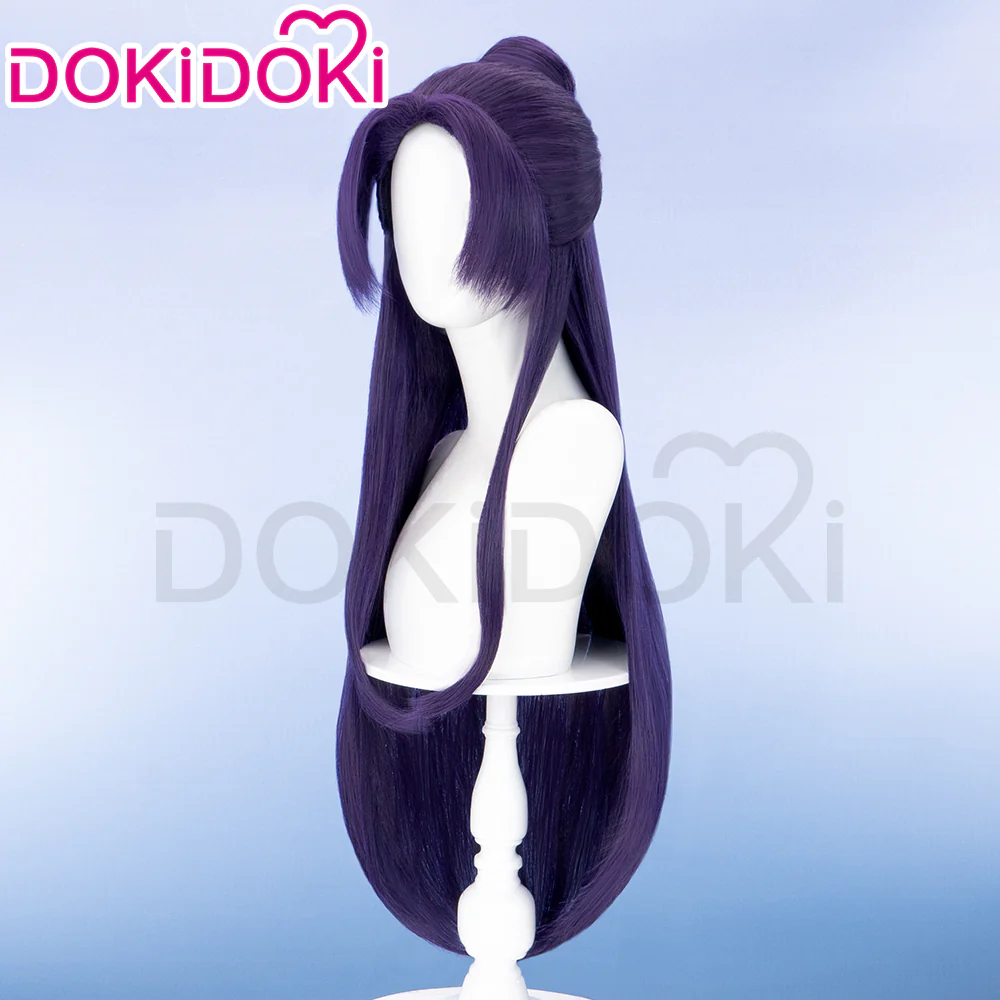 【Partially Ready For Ship】【Front Lace】DokiDoki Anime The Apothecary Diaries Cosplay Jinshi Wig Long Straight Purple Hair The Moon Fairy - Image 5