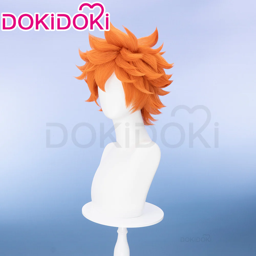 【Pre Crimped】DokiDoki Anime Cosaply Wig Orange Short - Image 3