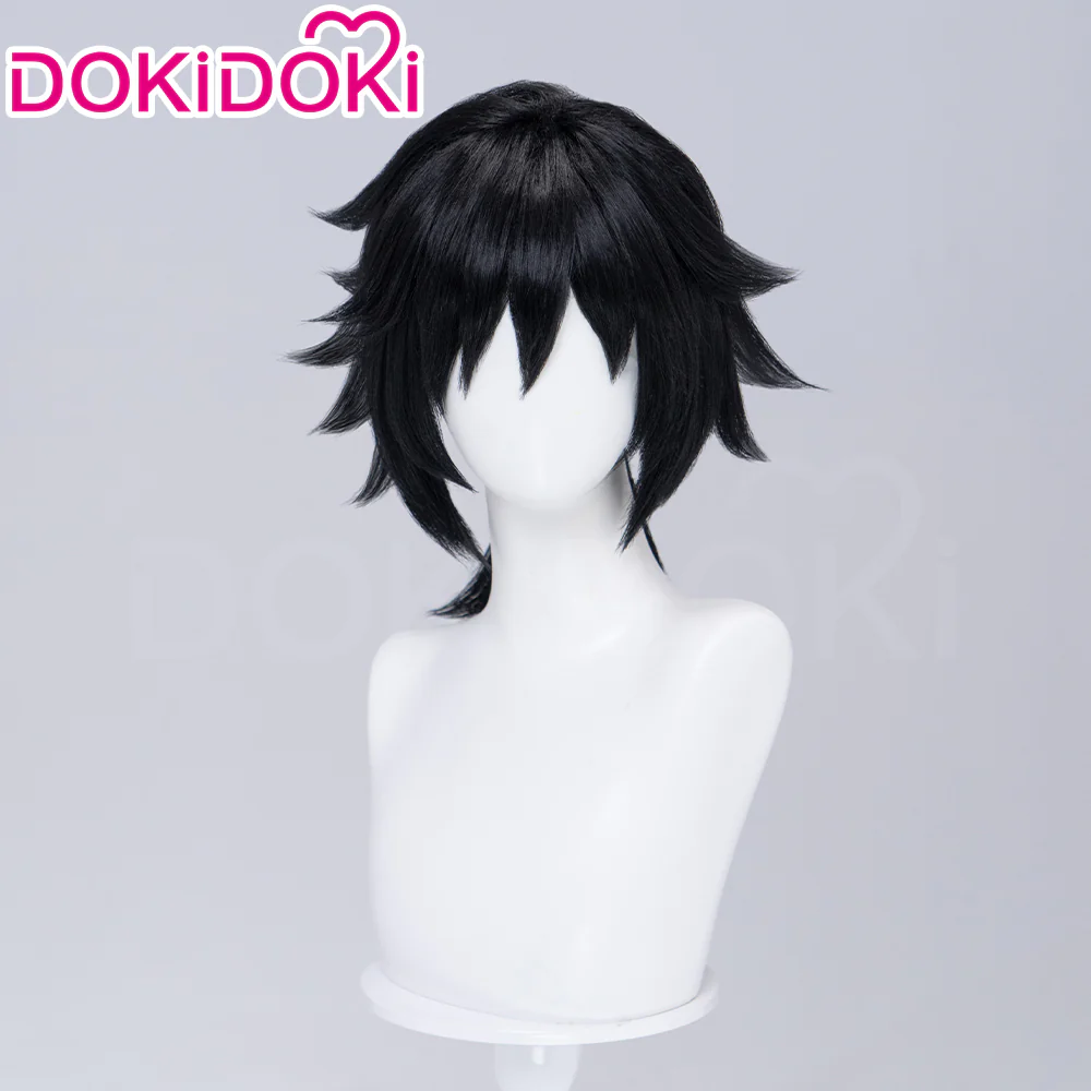 【Ready For Ship】DokiDoki Anime Copslay Wig  Hair Men Black Long Heat Resistant Hair Halloween - Image 3