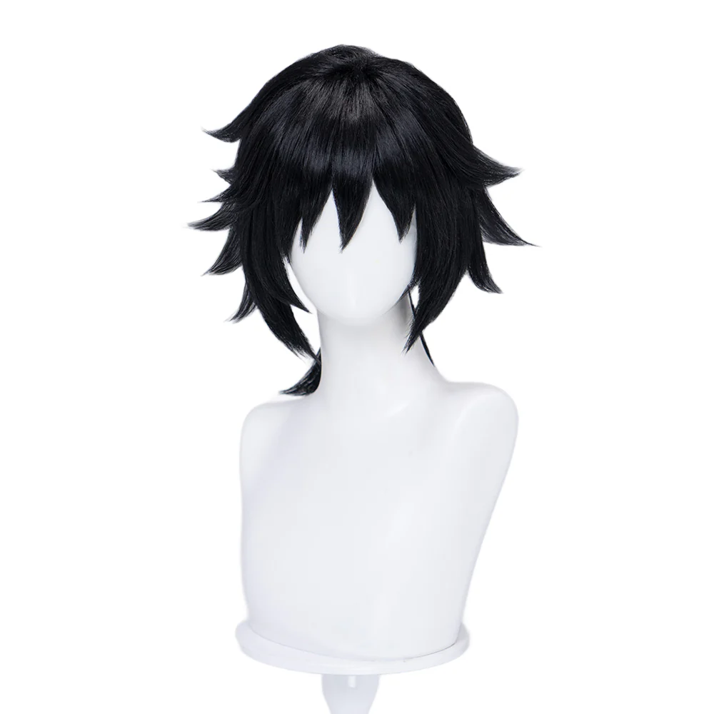 【Ready For Ship】DokiDoki Anime Copslay Wig  Hair Men Black Long Heat Resistant Hair Halloween - Image 5