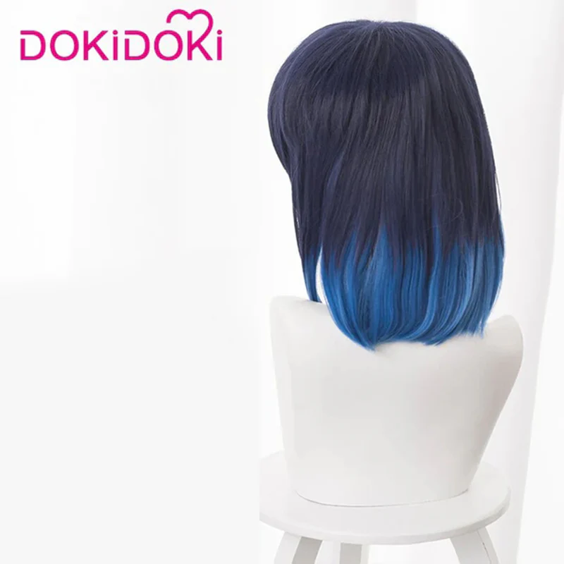 【Ready For Ship】DokiDoki Anime Copslay Wig Hair White & Blue Short Halloween - Image 4
