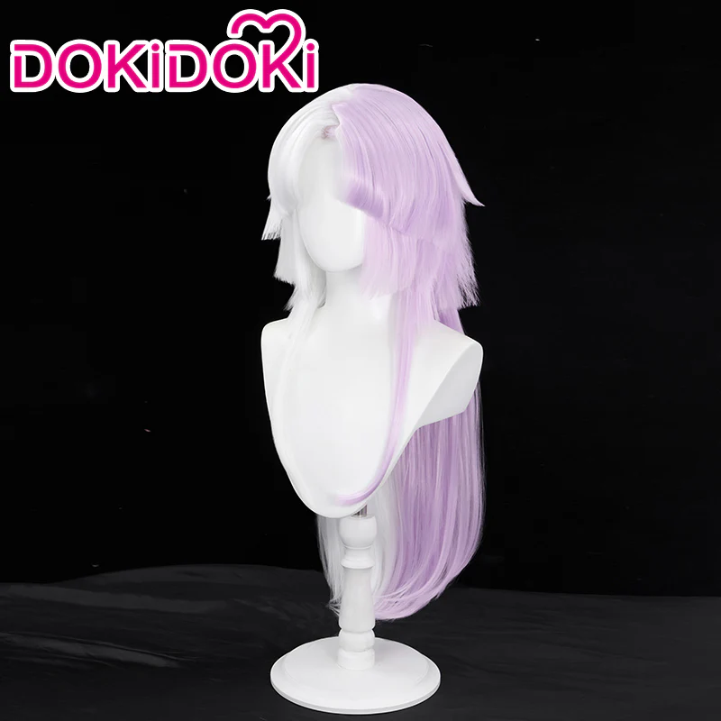 【Ready For Ship】DokiDoki Anime Cosplay Wig Long Straight White Purple - Image 2