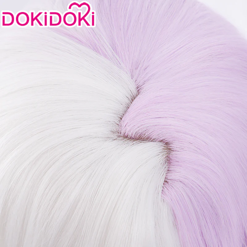 【Ready For Ship】DokiDoki Anime Cosplay Wig Long Straight White Purple - Image 3