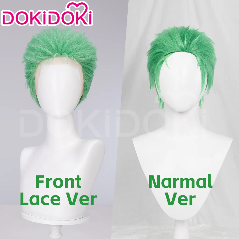 【Ready For Ship】【Front Lace】DokiDoki Anime Cosplay Wig Men Green Short / Earring
