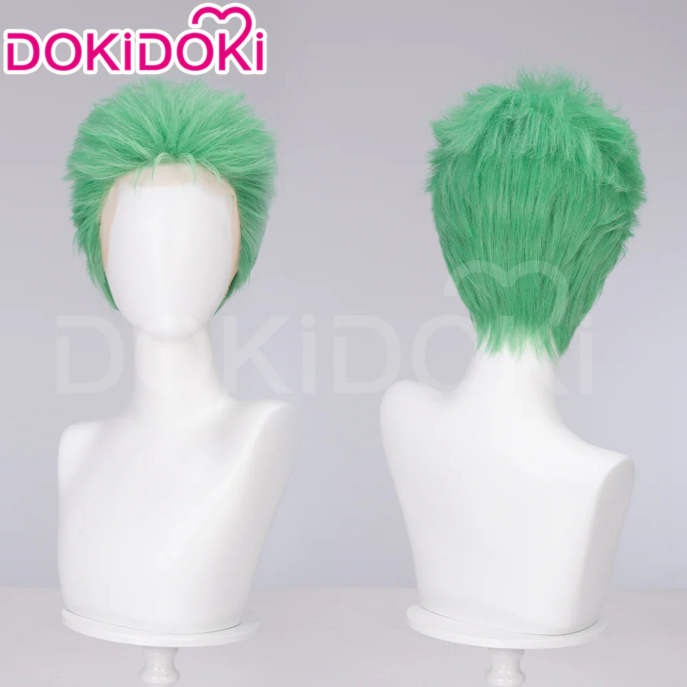 【Ready For Ship】【Front Lace】DokiDoki Anime Cosplay Wig Men Green Short / Earring - Image 6