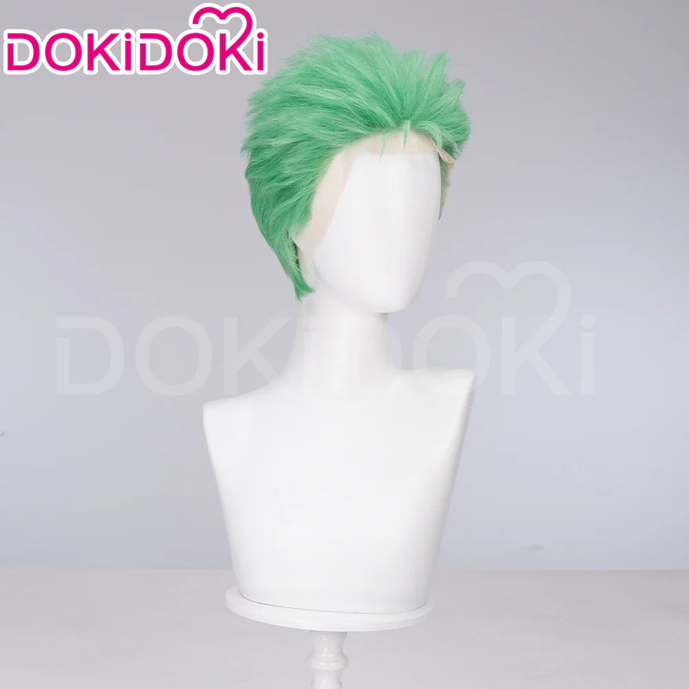 【Ready For Ship】【Front Lace】DokiDoki Anime Cosplay Wig Men Green Short / Earring - Image 8