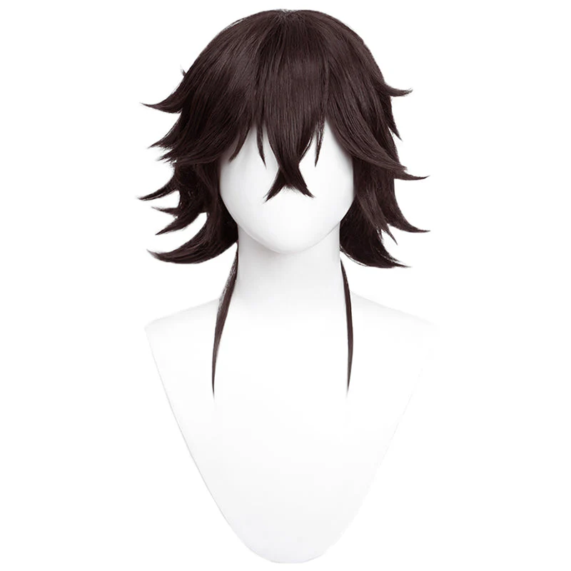 【Ready For Ship】DokiDoki Anime Cosplay Wig Short Curly Brown Hair - Image 5