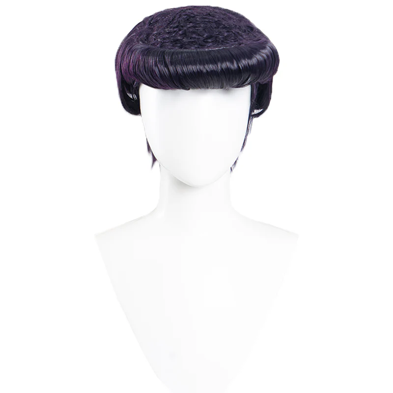 DokiDoki Anime Cosplay Wig Short Purple - Image 4