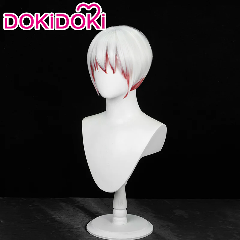 【Ready For Ship】Dokidoki Anime Cosplay Wig Short Straight White Hair - Image 2