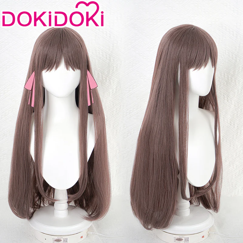 DokiDoki Anime Manga Cosplay Wig Long Straight Brown Hair