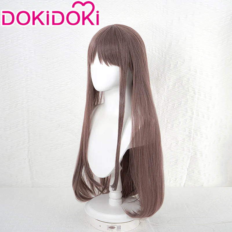 DokiDoki Anime Manga Cosplay Wig Long Straight Brown Hair - Image 2