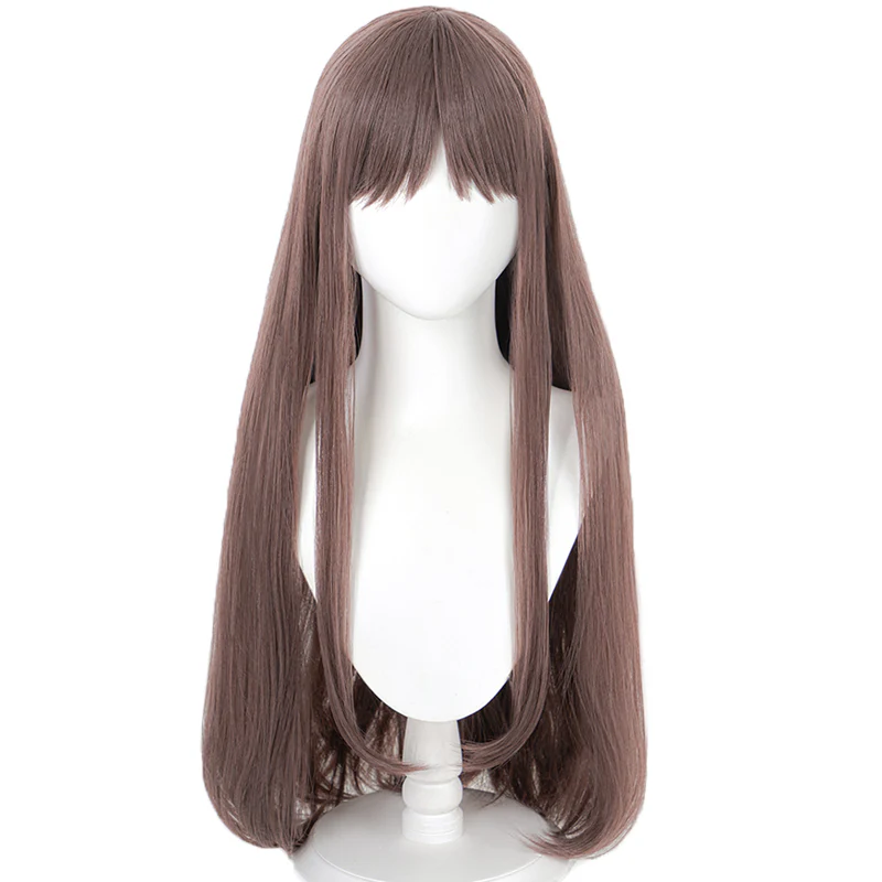 DokiDoki Anime Manga Cosplay Wig Long Straight Brown Hair - Image 5