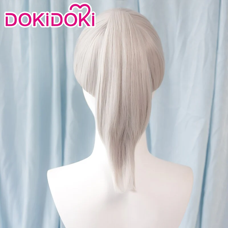 【Ready For Ship】DokiDoki Cosplay Wig Halloween Silver Ponytail - Image 3