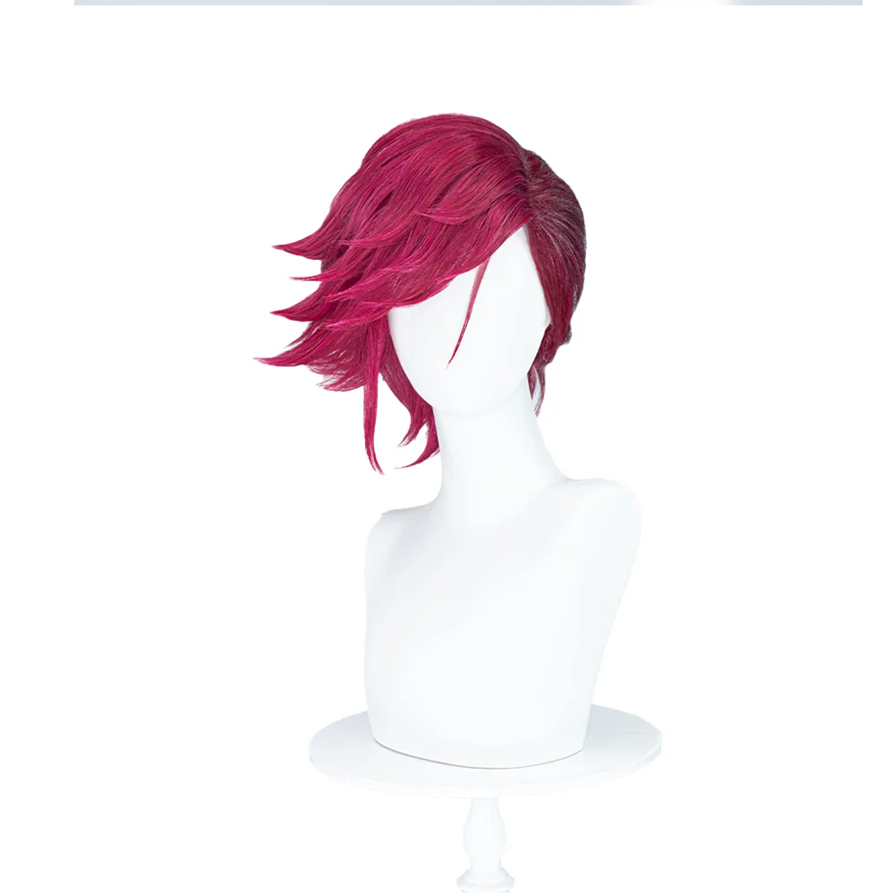 【Partially Ready For Ship】DokiDoki Game Cosplay Cosplay Wig / Earrings / Nose Ring / Tattoo / Goggle Curly Red / Young Version Black-Red / Gradient Color Matching Reverse Warping - Image 11
